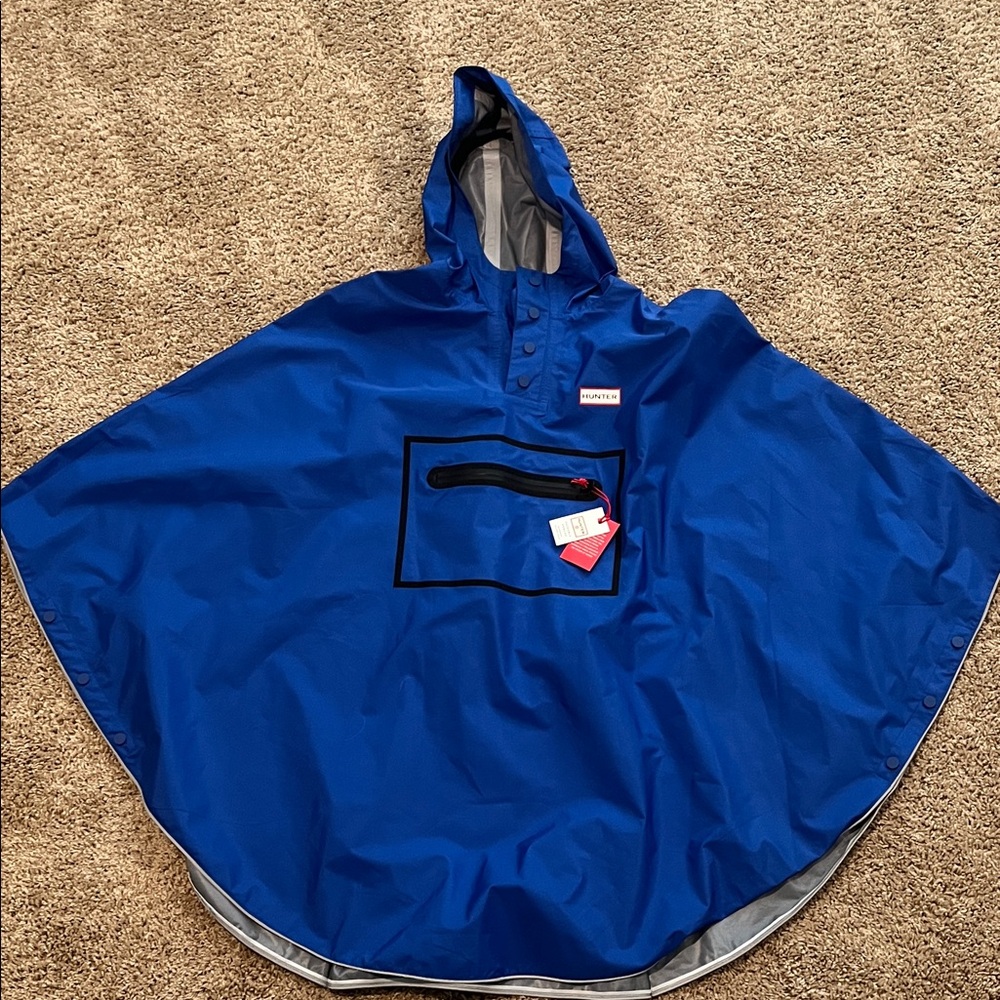 Hunter Royal Blue Packable Hooded Poncho